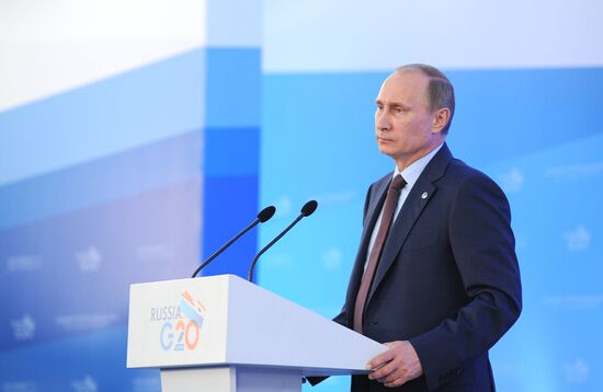 Press conference by Vladimir Putin on G20 Summit outcomes