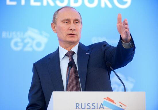 Press conference by Vladimir Putin on G20 Summit outcomes