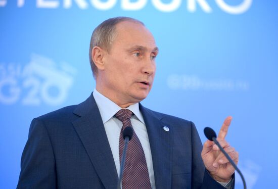 Press conference by Vladimir Putin on G20 Summit outcomes