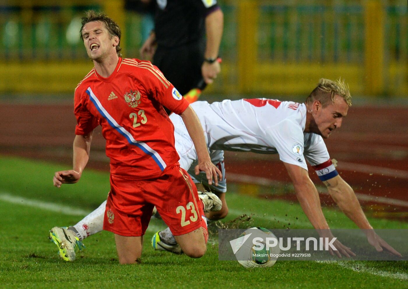 Qualifying match of 2014 FIFA World Cup. Russia vs. Luxembourg