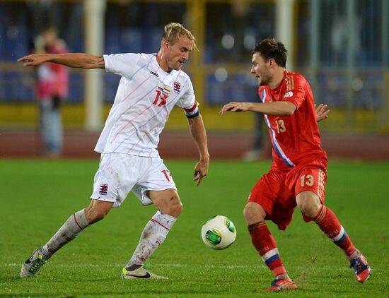 Qualifying match of 2014 FIFA World Cup. Russia vs. Luxembourg