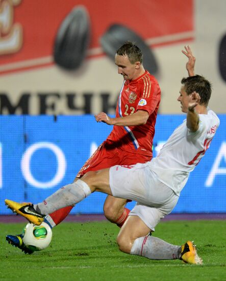 Qualifying match of 2014 FIFA World Cup. Russia vs. Luxembourg