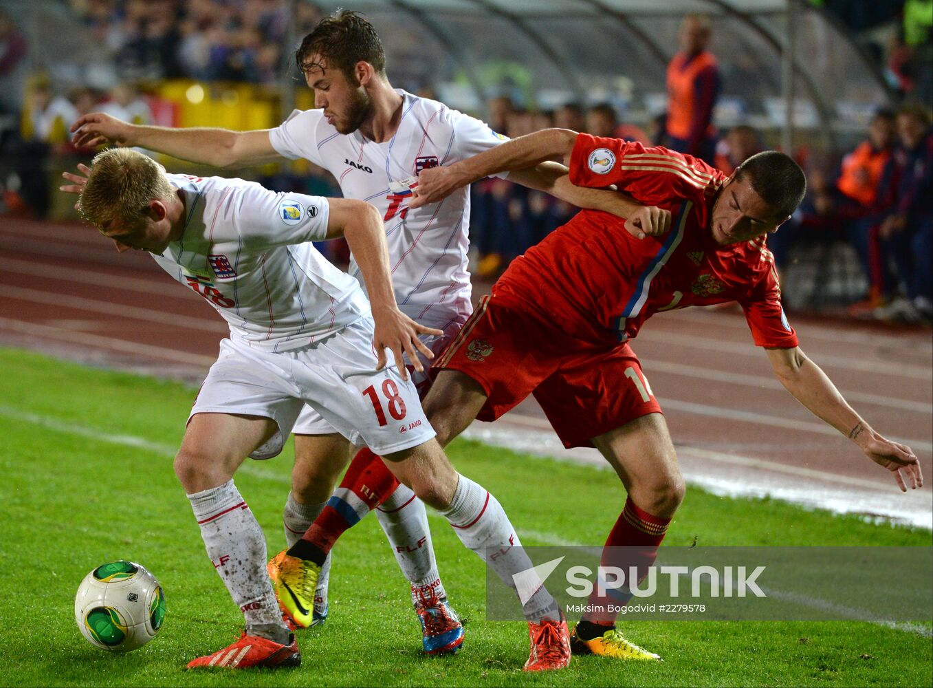 Qualifying match of 2014 FIFA World Cup. Russia vs. Luxembourg