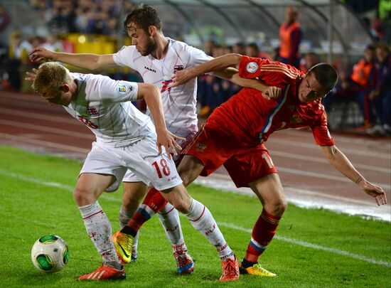 Qualifying match of 2014 FIFA World Cup. Russia vs. Luxembourg