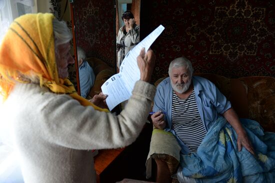 Early voting in remote villages in Khakassia
