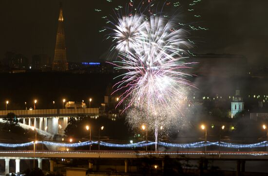 Moscow City Day fireworks