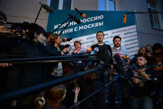 News conferences with Moscow mayoral candidates
