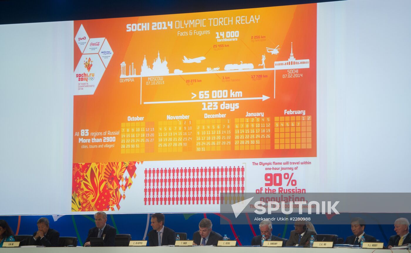 Presentation of Sochi 2014 programme at 125th IOC session