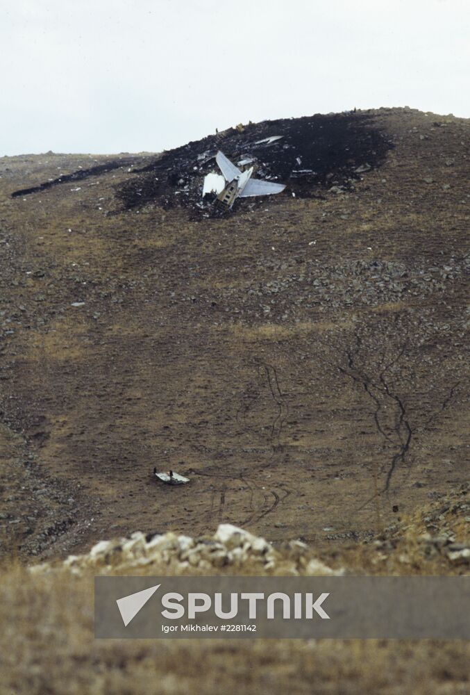 Il-76 plane crash near Leninakan