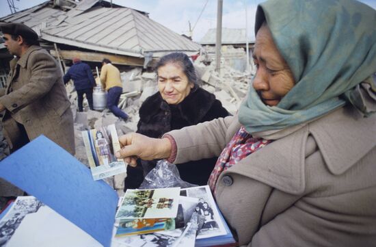 Aftermath of earthquake in Armenia