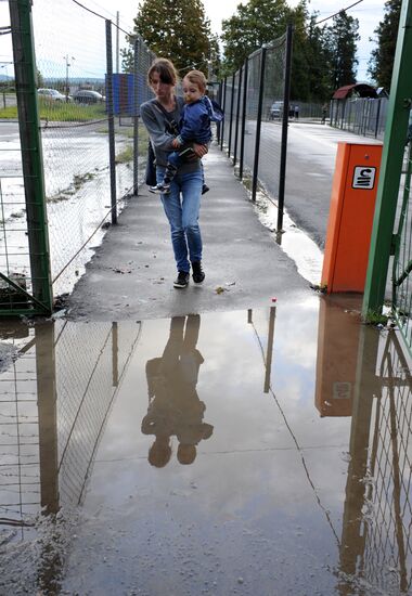 Ingur border checkpoint in Galsky District, Republic of Abkhazia