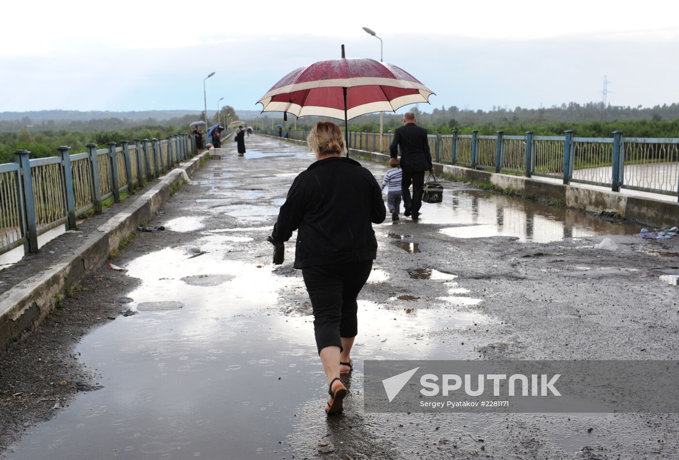 Ingur border checkpoint in Galsky District, Republic of Abkhazia