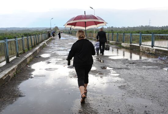 Ingur border checkpoint in Galsky District, Republic of Abkhazia
