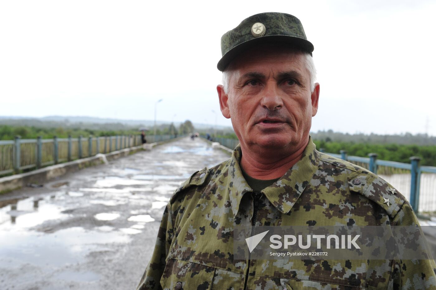 Ingur border checkpoint in Galsky District, Republic of Abkhazia