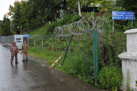 Ingur border checkpoint in Galsky District, Republic of Abkhazia