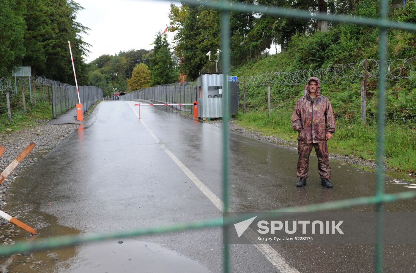 Ingur border checkpoint in Galsky District, Republic of Abkhazia