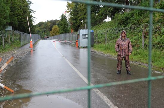 Ingur border checkpoint in Galsky District, Republic of Abkhazia