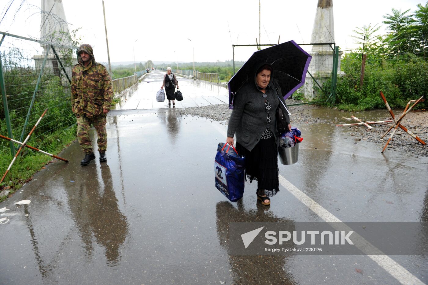 Ingur border checkpoint in Galsky District, Republic of Abkhazia