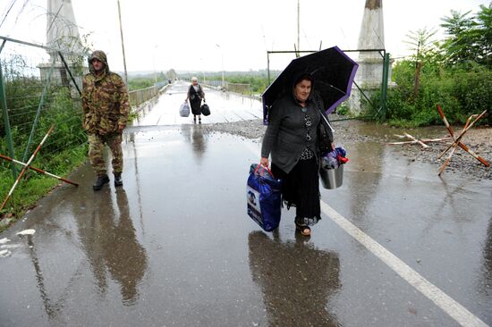 Ingur border checkpoint in Galsky District, Republic of Abkhazia