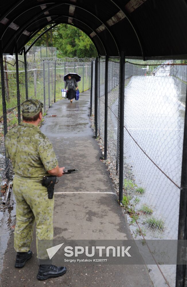 Ingur border checkpoint in Galsky District, Republic of Abkhazia