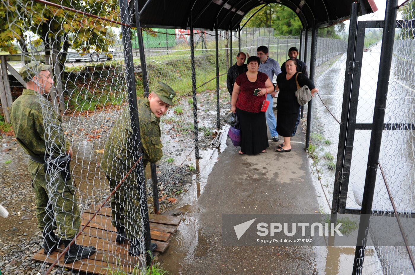 Ingur border checkpoint in Galsky District, Republic of Abkhazia