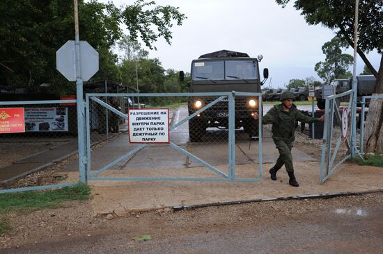 Russian military base in in Gudauta, Republic of Abkhazia