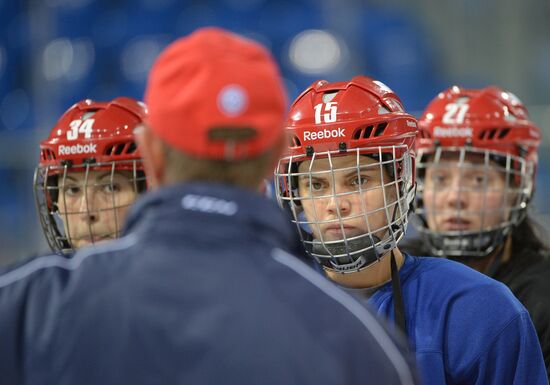 Hockey. Training session of women's national team
