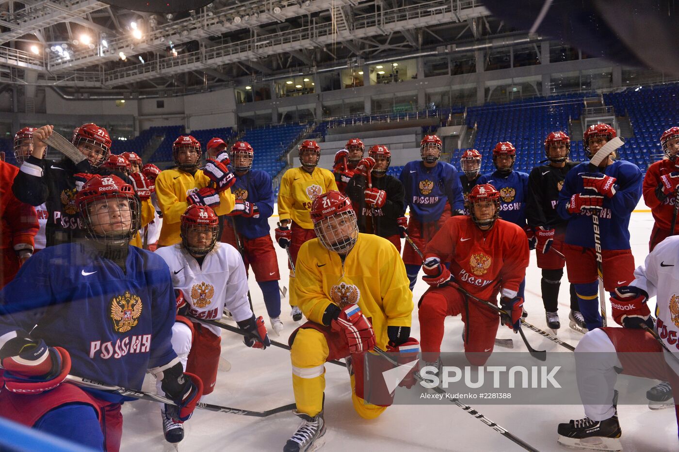 Hockey. Training session of women's national team