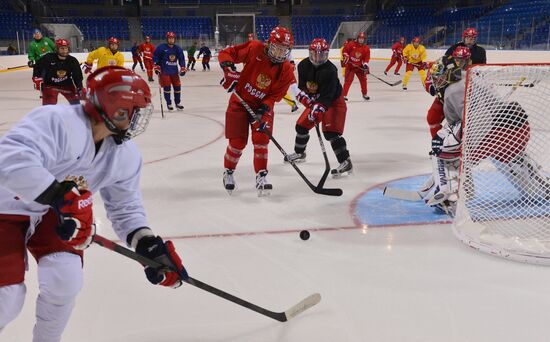 Hockey. Training session of women's national team
