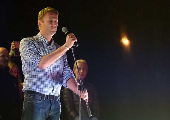 Rally by supporters of A. Navalny on Bolotnaya Square