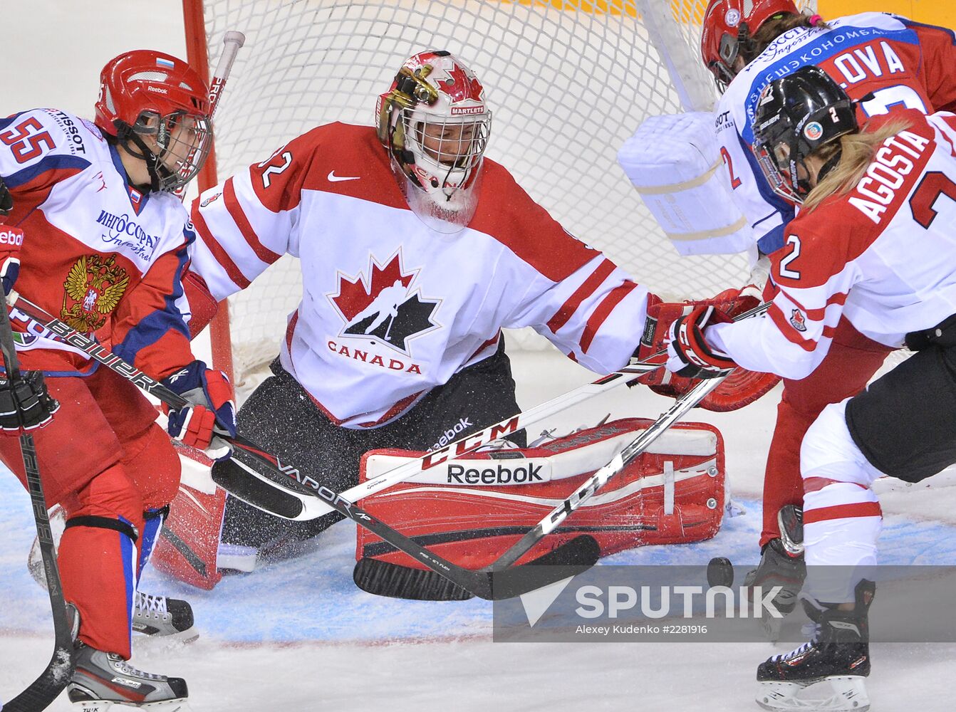 Ice hockey. Women. Russia vs. Canada friendly match