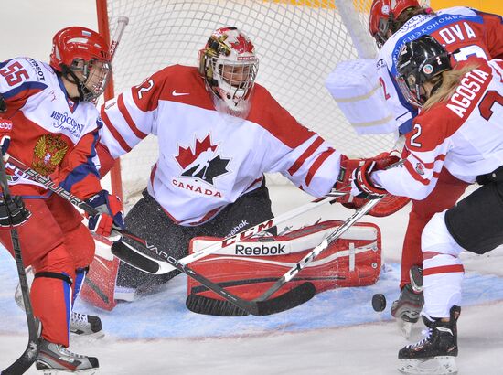 Ice hockey. Women. Russia vs. Canada friendly match