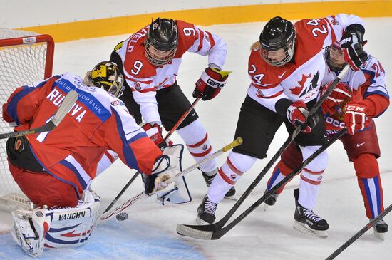 Ice hockey. Women. Russia vs. Canada friendly match