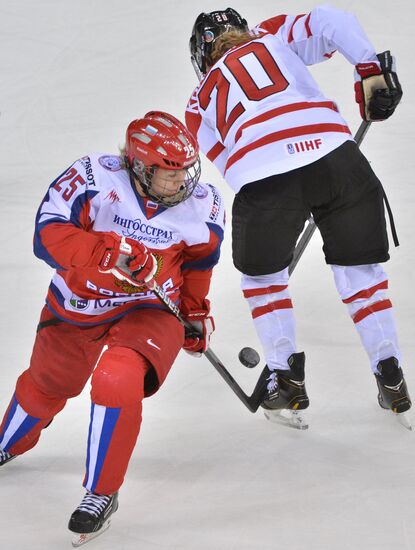 Ice hockey. Women. Russia vs. Canada friendly match