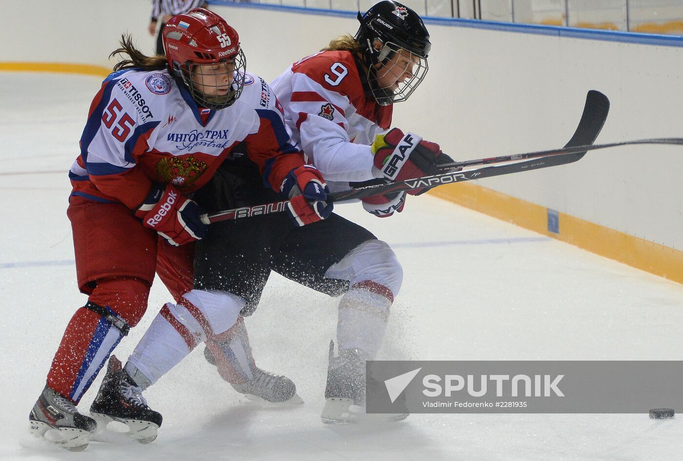 Ice hockey. Women. Russia vs. Canada friendly match