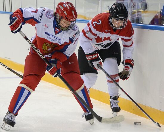 Ice hockey. Women. Russia vs. Canada friendly match