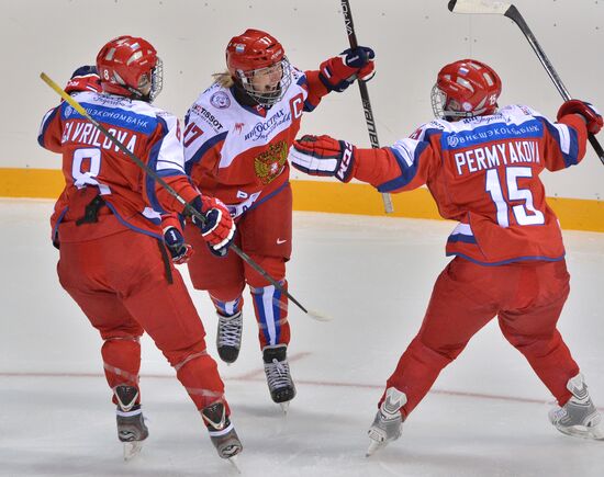 Ice hockey. Women. Russia vs. Canada friendly match