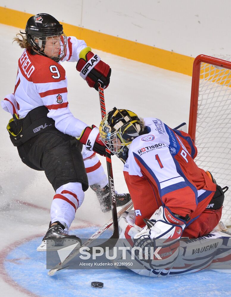 Ice hockey. Women. Russia vs. Canada friendly match