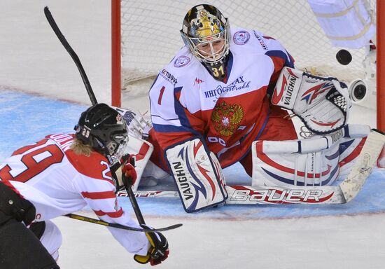 Ice hockey. Women. Russia vs. Canada friendly match