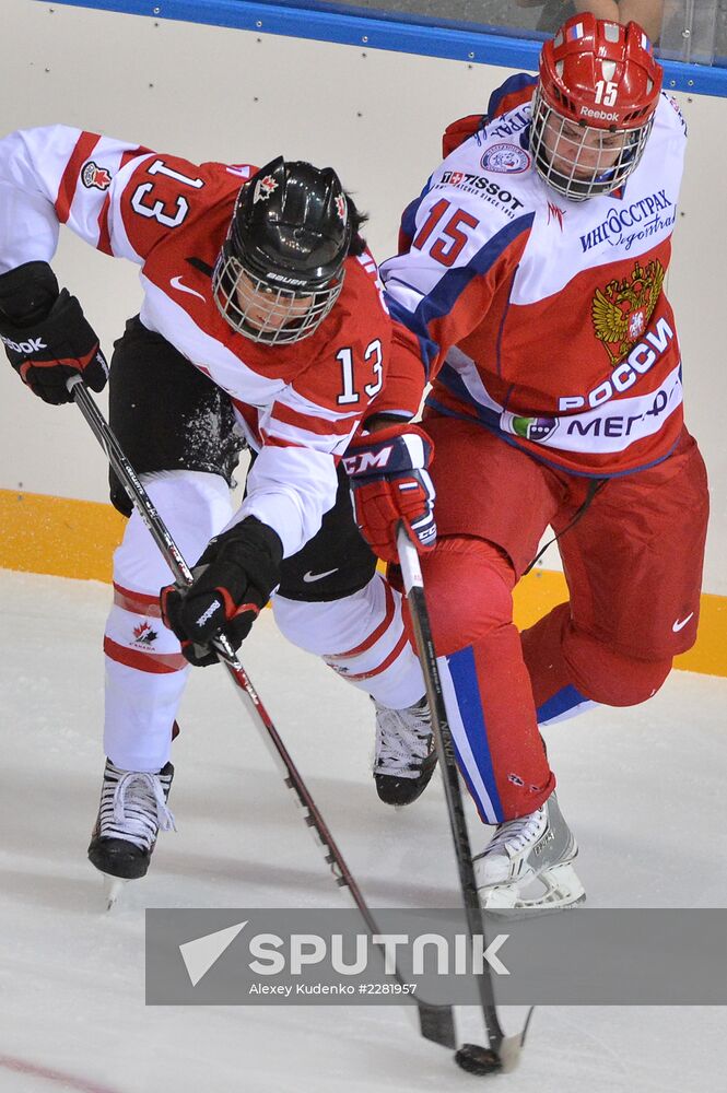Ice hockey. Women. Russia vs. Canada friendly match
