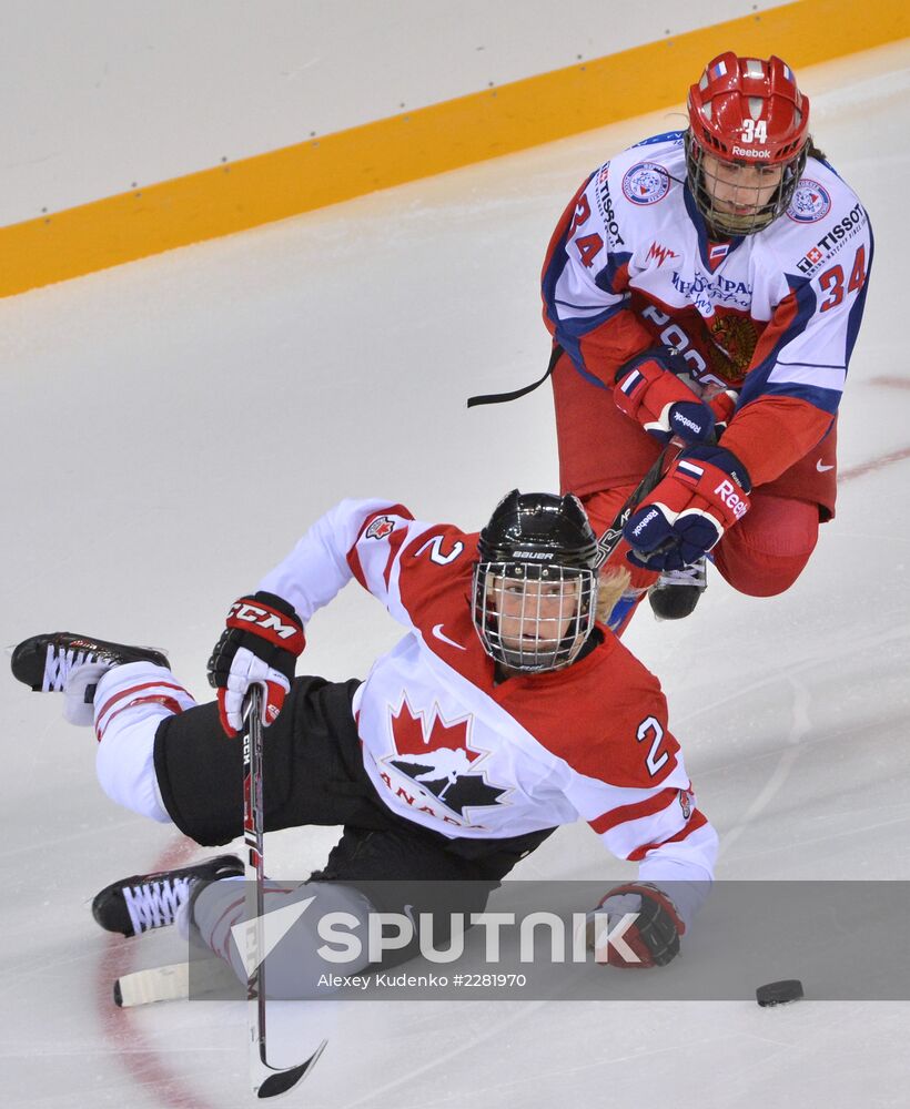 Ice hockey. Women. Russia vs. Canada friendly match