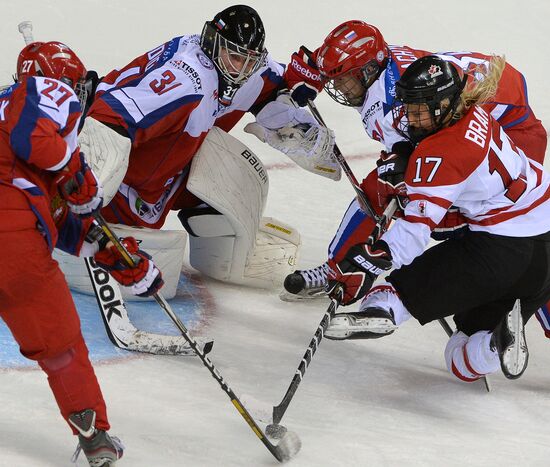 Ice hockey. Women. Russia vs. Canada friendly match