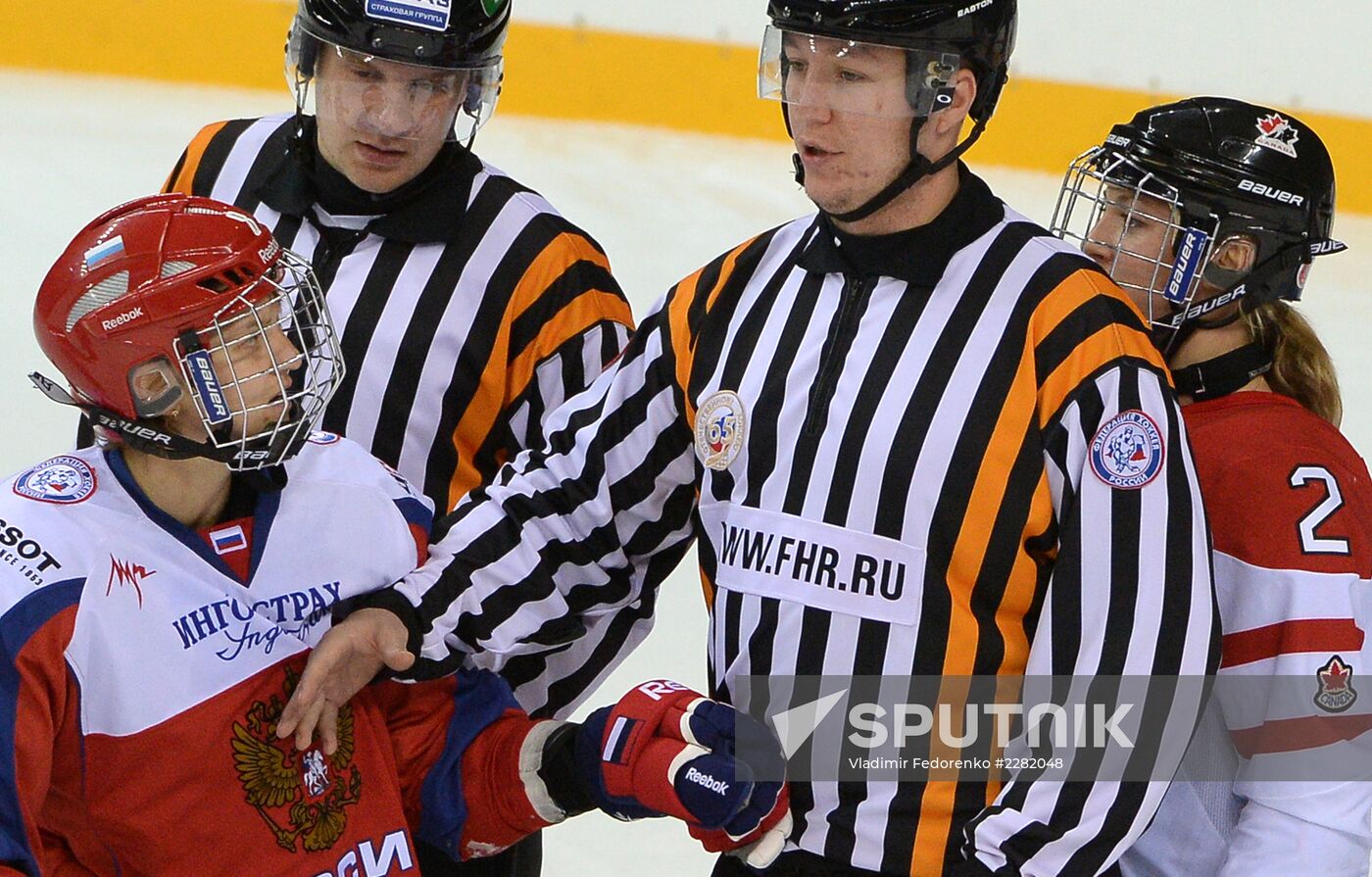 Ice hockey. Women. Russia vs. Canada friendly match