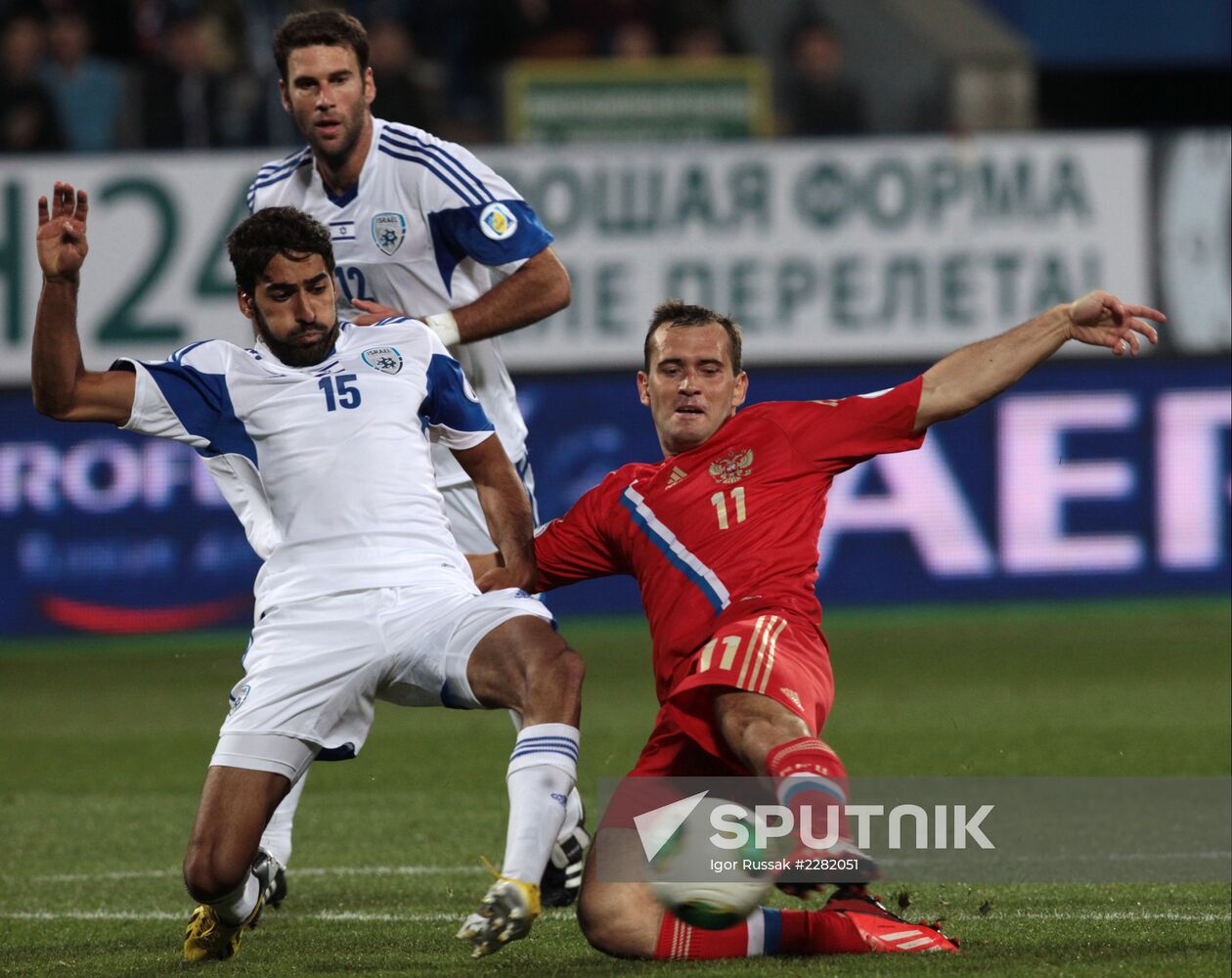 Football. 2014 World Cup qualifying match. Russia vs. Israel