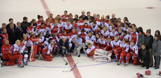 Ice hockey. Women. Russia vs. Canada friendly match