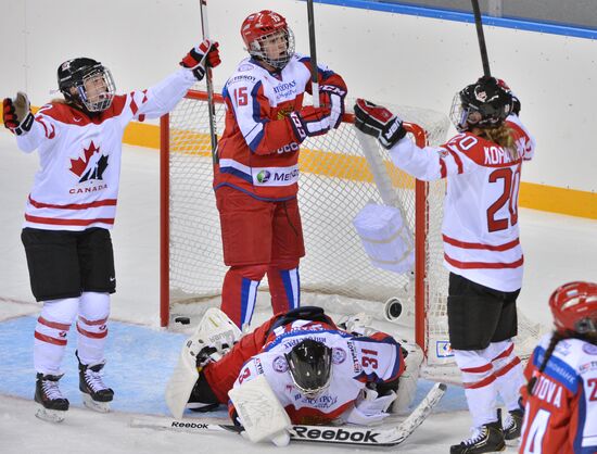 Ice hockey. Women. Russia vs. Canada friendly match
