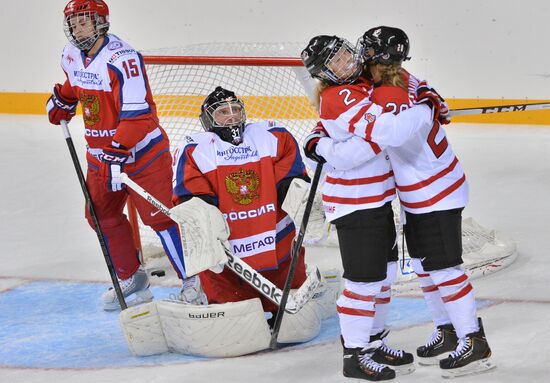 Ice hockey. Women. Russia vs. Canada friendly match