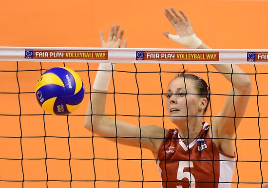European Volleyball Championship. Women. Russia vs. Serbia