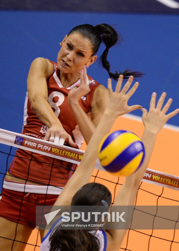 European Volleyball Championship. Women. Russia vs. Serbia