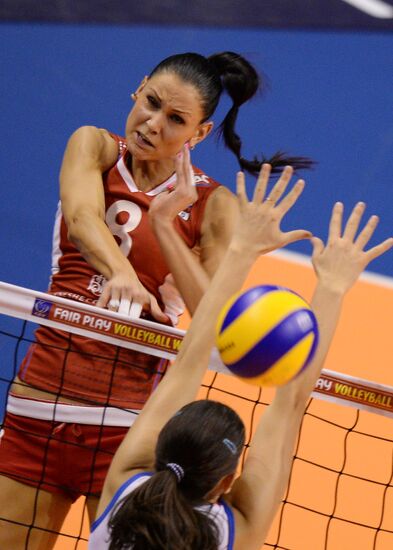 European Volleyball Championship. Women. Russia vs. Serbia